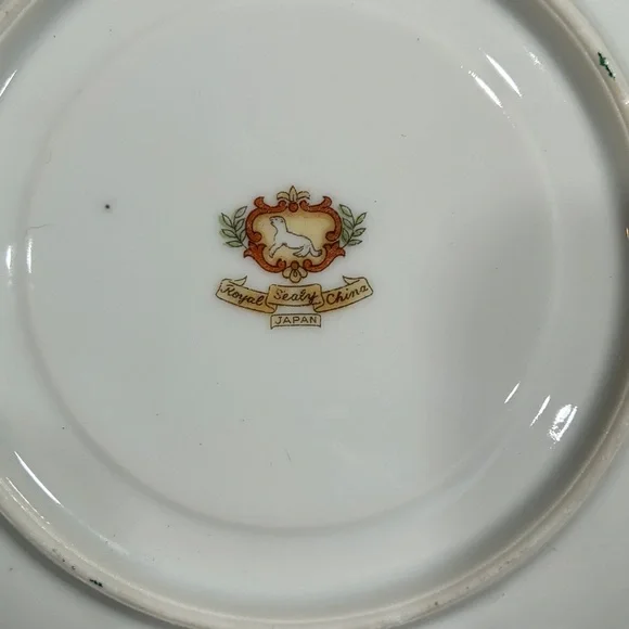 Royal Sealy Japan Green Footed Cup & Saucer - Picture 7 of 7